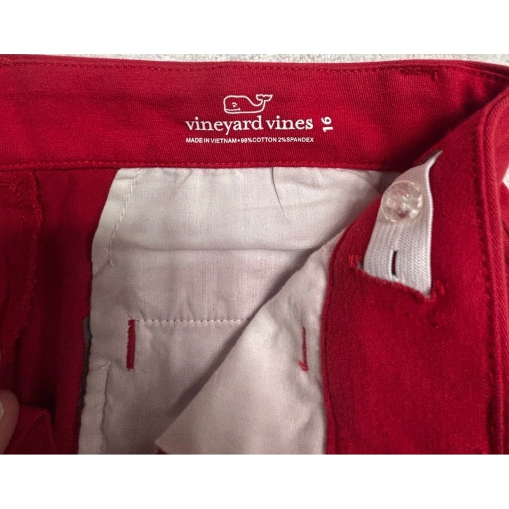 Vineyard Vines Breaker Pant 16 Red Velvet Boys Straight Leg Chino New With Tags - Picture 10 of 13